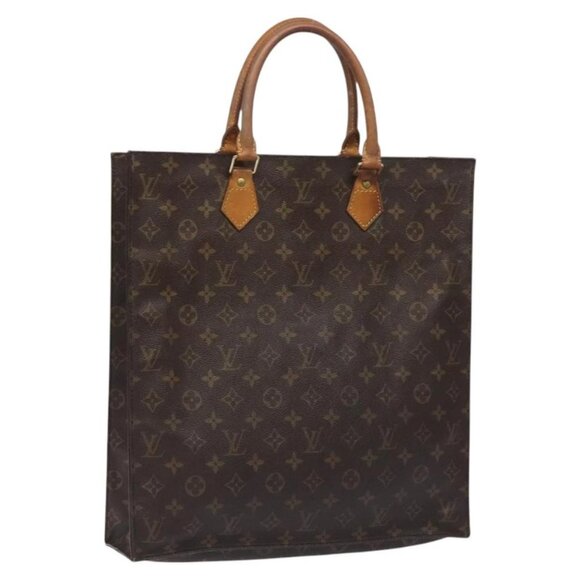 LOUIS VUITTON Monogram Sac Plat Hand Bag M51140 LV Auth 131017 - Picture 1 of 16